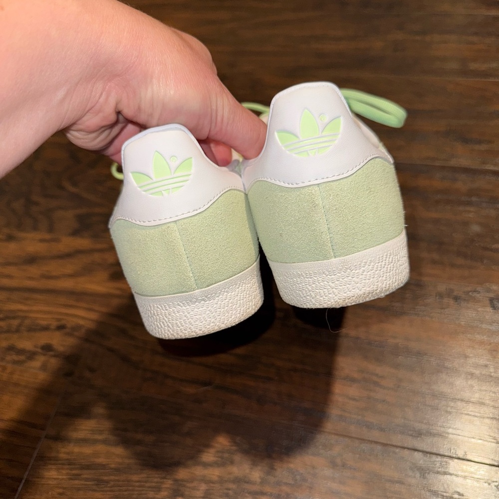 Adidas Gazelle Light Green and White Sneakers - Picture 4 of 6